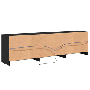 vidaXL TV Cabinets 2 pcs Black Oak Look 180 x 34 x 50 cm