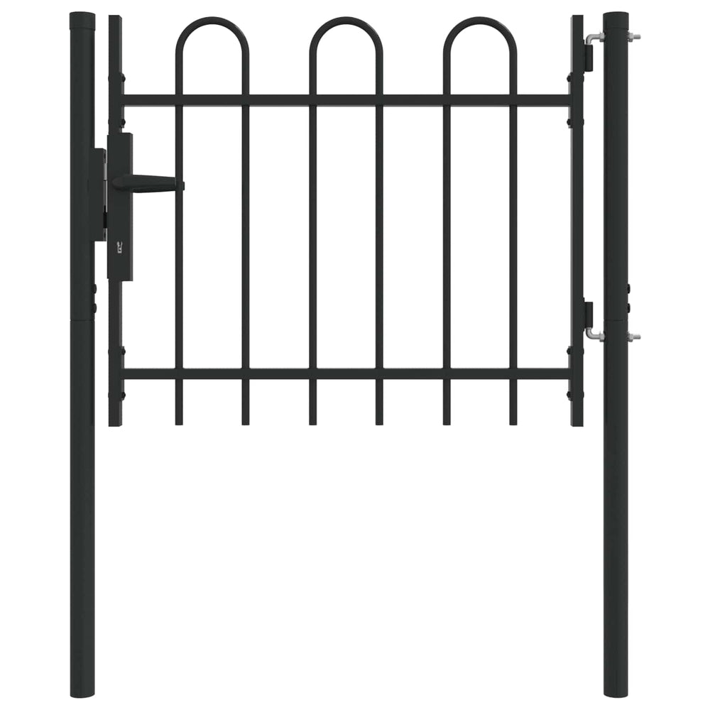 vidaXL BOXTEL Garden Gate 103 x 124.5 cm Powder-Coated Steel Grey