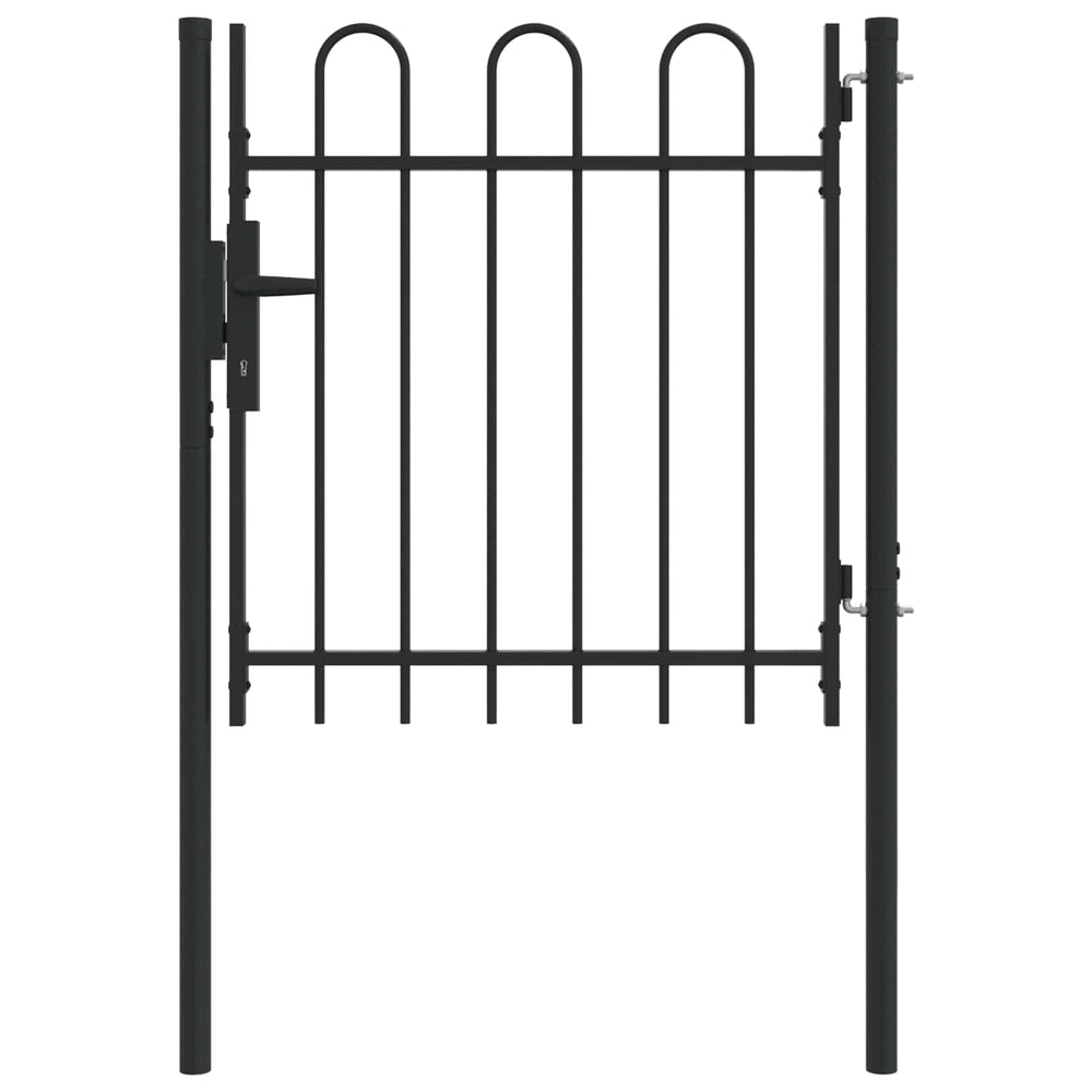 vidaXL Garden Gate BOXTEL 103 x 150 cm Powder-Coated Steel Grey