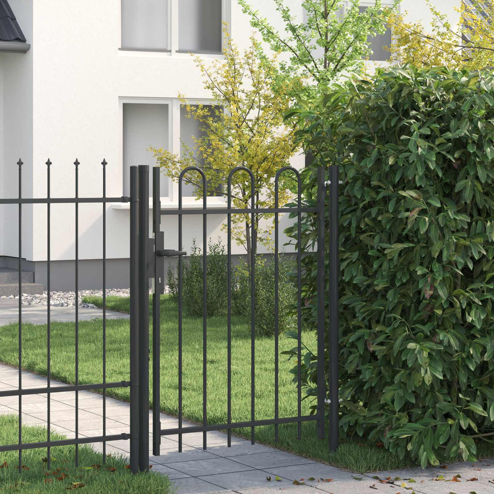 vidaXL BOXTEL Garden Gate 103 x 175 cm Powder-Coated Steel Grey