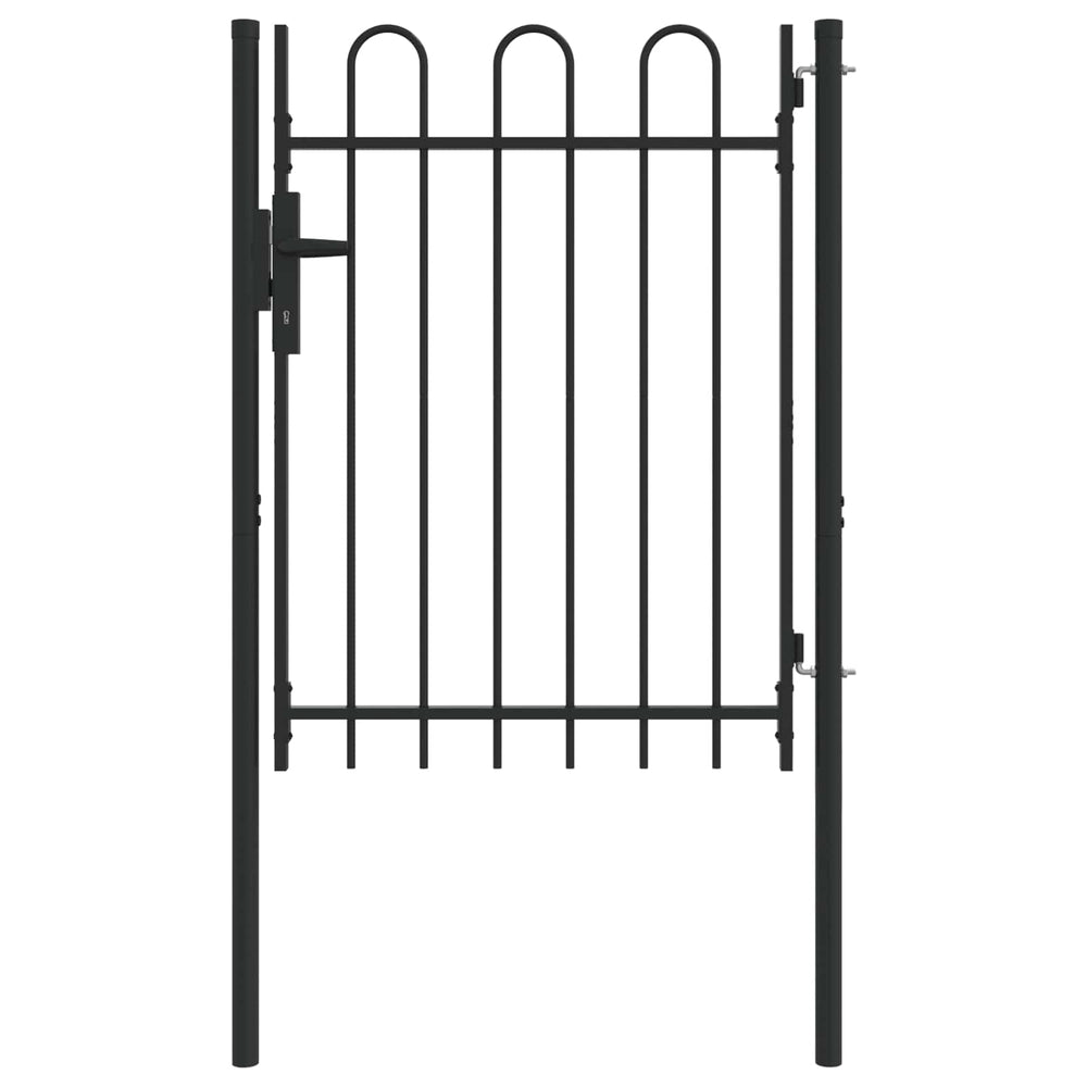 vidaXL BOXTEL Garden Gate 103 x 175 cm Powder-Coated Steel Grey