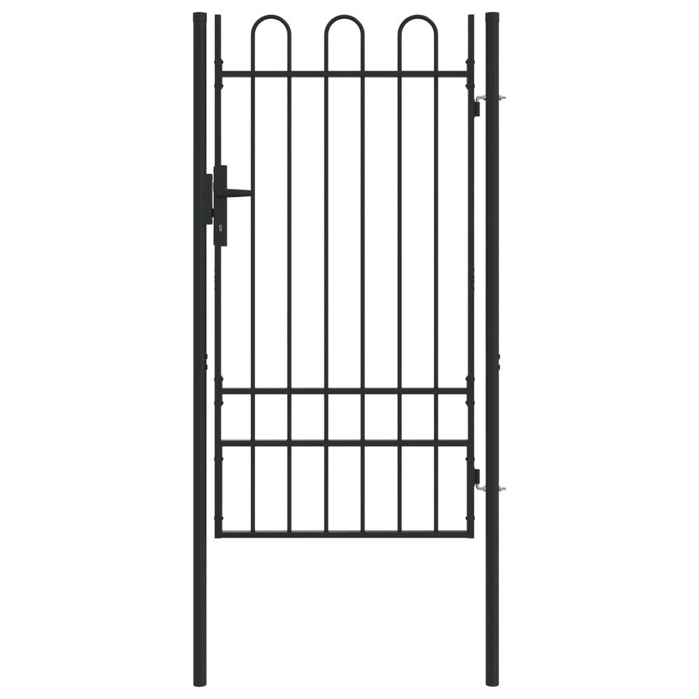 vidaXL Fence Gate BOXTEL 103 x 225 cm Powder-Coated Steel Grey