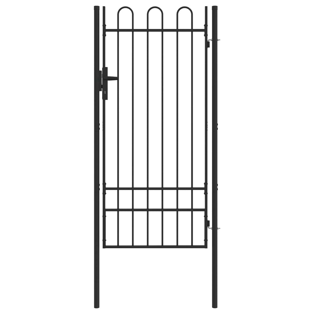 vidaXL BOXTEL Garden Gate 103 x 250 cm Powder-Coated Steel Grey