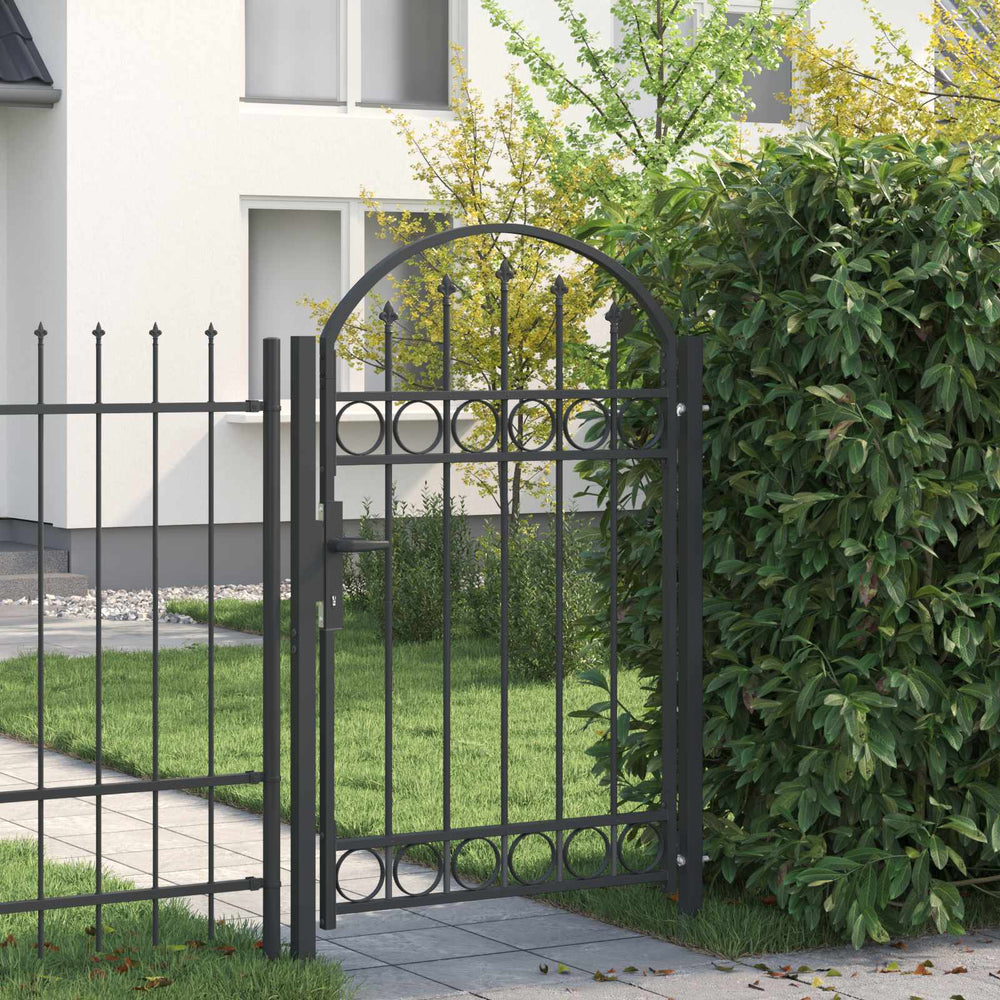 vidaXL Fence Gate ASSEN 100 x 150 cm Powder-Coated Steel Grey