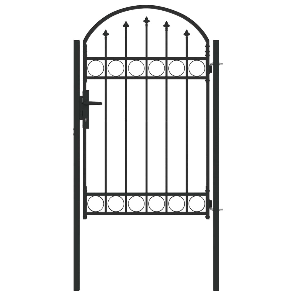 vidaXL Fence Gate ASSEN 100 x 150 cm Powder-Coated Steel Grey