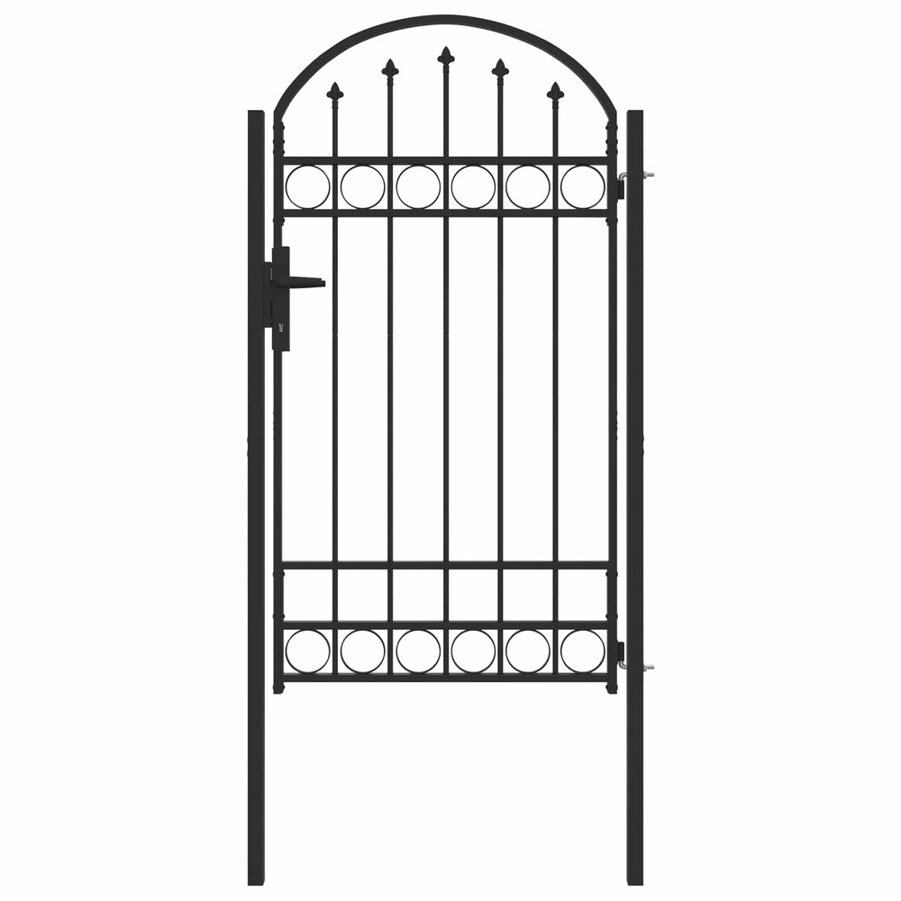 vidaXL Fence Gate ASSEN 100 x 175 cm Powder-Coated Steel Grey