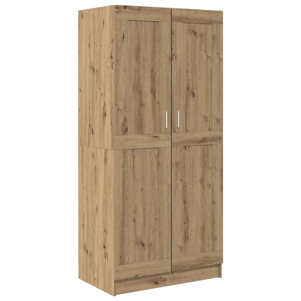 vidaXL Wardrobe with Door Engineered Wood Oak 82.5 x 51.5 x 180 cm