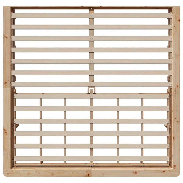 vidaXL Bed Frame Brown 200 x 200 cm Solid Pine Wood
