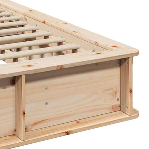 vidaXL Bed Frame Brown 180 x 200 cm Solid Pine Wood