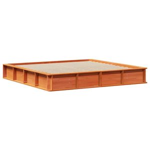 vidaXL Bed Frame Waxed Brown 180 x 200 cm Solid Pine Wood