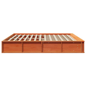 vidaXL Bed Frame Waxed Brown 180 x 200 cm Solid Pine Wood