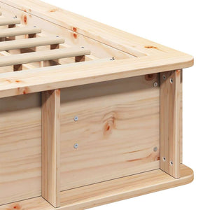 vidaXL Bed Frame Brown 160 x 200 cm Solid Pine Wood