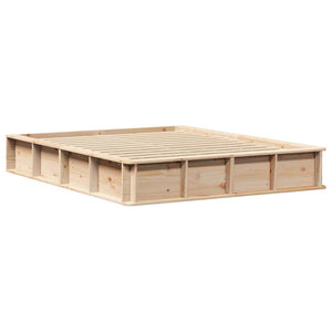 vidaXL Bed Frame Brown 150 x 200 cm Solid Pine Wood