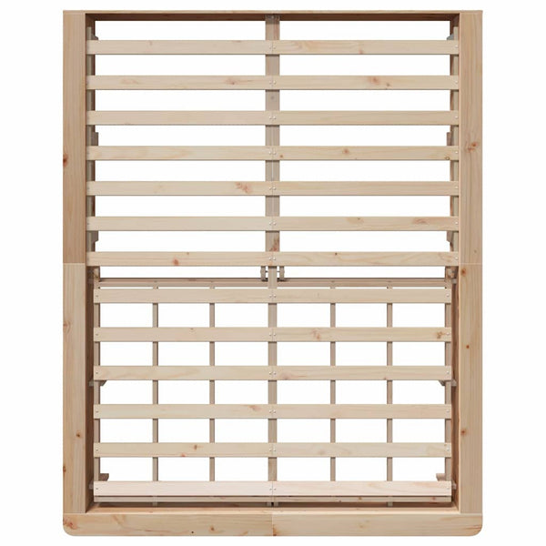 vidaXL Bed Frame Brown 150 x 200 cm Solid Pine Wood