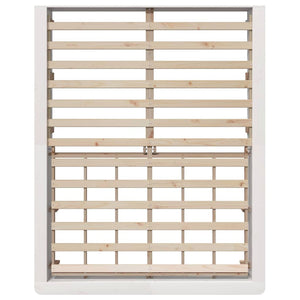 vidaXL Bed Frame White 150 x 200 cm Solid Pine Wood