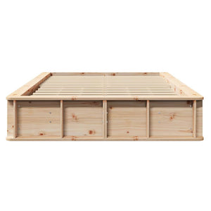 vidaXL Bed Frame Brown 120 x 200 cm Solid Pine Wood