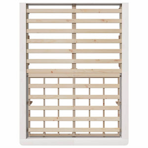 vidaXL Bed Frame White 120 x 190 cm Solid Pine Wood