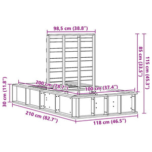 vidaXL Bed Frame Brown 100 x 200 cm Solid Pine Wood