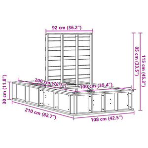 vidaXL Bed Frame White 100 x 200 cm Solid Pine Wood