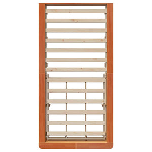 vidaXL Bed Frame Waxed Brown 100 x 200 cm Solid Pine Wood