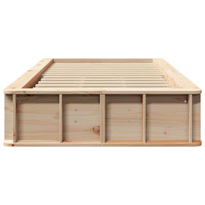 vidaXL Bed Frame Brown 90 x 200 cm Solid Pine Wood