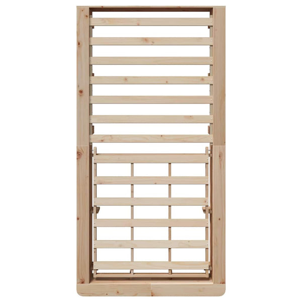 vidaXL Bed Frame Brown 90 x 200 cm Solid Pine Wood