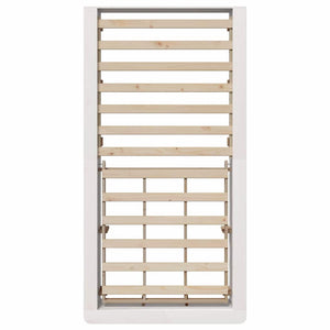 vidaXL Bed Frame White 90 x 200 cm Solid Pine Wood