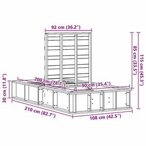 vidaXL Bed Frame Waxed Brown 90 x 200 cm Solid Pine Wood