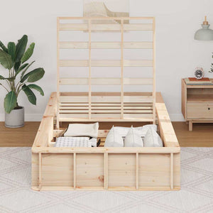 vidaXL Bed Frame Brown 80 x 200 cm Solid Pine Wood