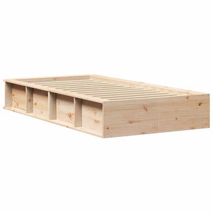 vidaXL Bed Frame Brown 80 x 200 cm Solid Pine Wood