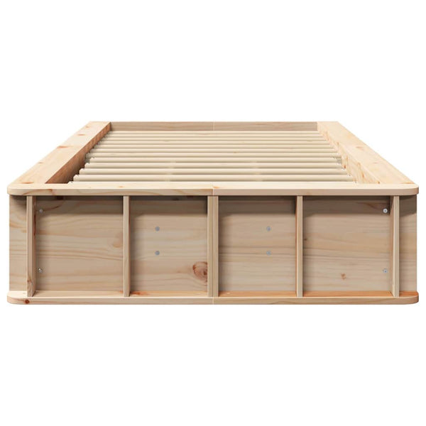 vidaXL Bed Frame Brown 80 x 200 cm Solid Pine Wood