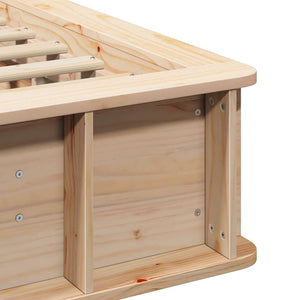 vidaXL Bed Frame Brown 90 x 190 cm Solid Pine Wood