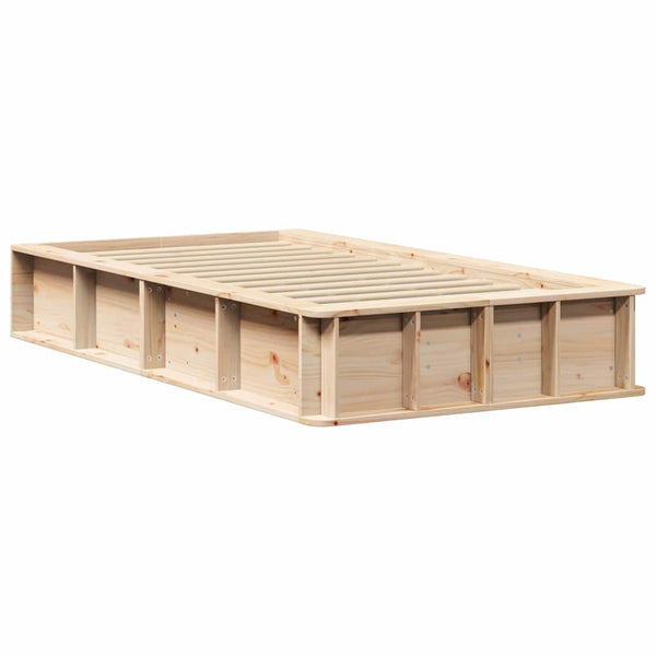 vidaXL Bed Frame Brown 90 x 190 cm Solid Pine Wood
