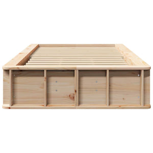 vidaXL Bed Frame Brown 90 x 190 cm Solid Pine Wood