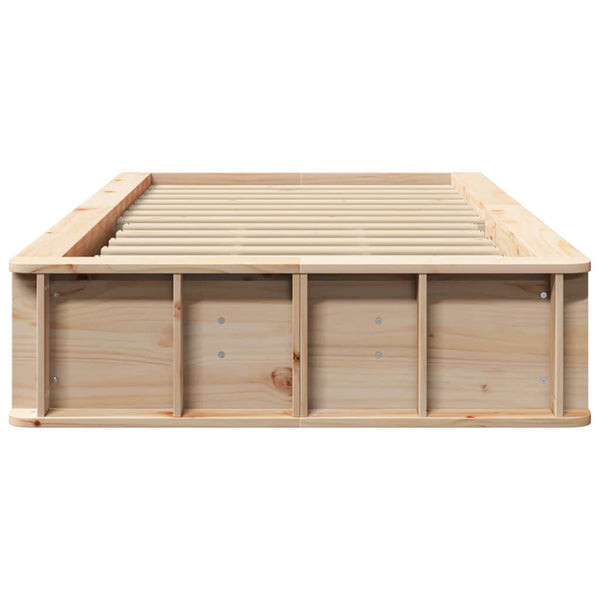 vidaXL Bed Frame Brown 90 x 190 cm Solid Pine Wood
