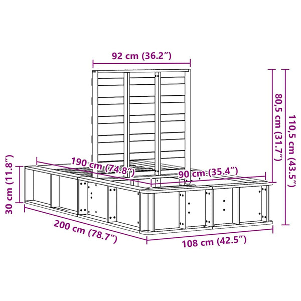 vidaXL Bed Frame Brown 90 x 190 cm Solid Pine Wood