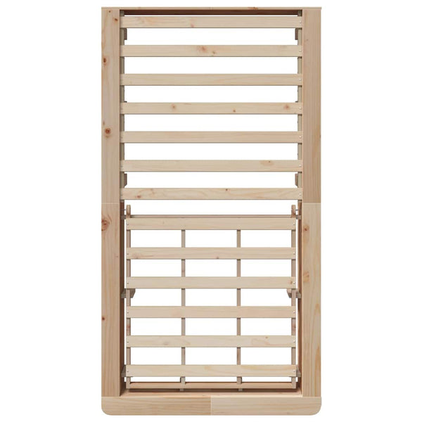 vidaXL Bed Frame Brown 90 x 190 cm Solid Pine Wood