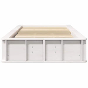 vidaXL Bed Frame White 90 x 190 cm Solid Pine Wood