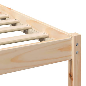 vidaXL Bed Frame with Headboard Brown 200 x 200 cm Solid Pine Wood