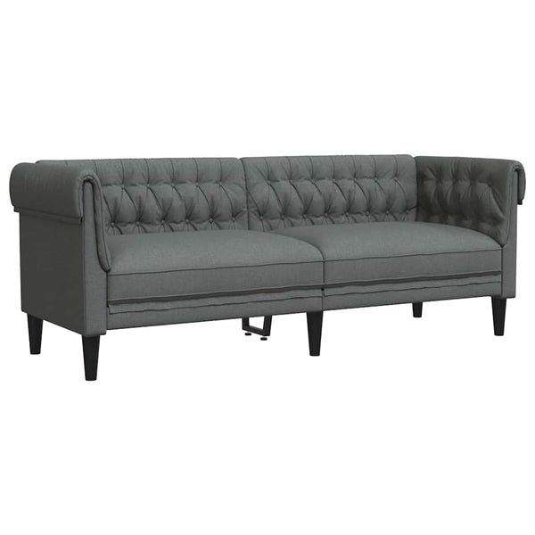 vidaXL Living Room Sofa 2 pcs Dark Grey 201.5 x 74.5 x 74.5 cm Fabric