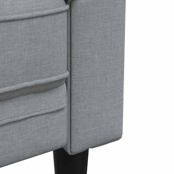 vidaXL Living Room Sofa 3 pcs Light Gray 201.5 x 74.5 x 74.5 cm Fabric