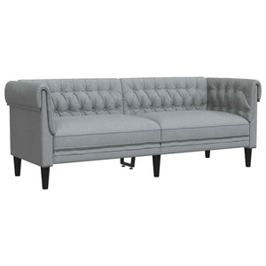 vidaXL Living Room Sofa 3 pcs Light Gray 201.5 x 74.5 x 74.5 cm Fabric