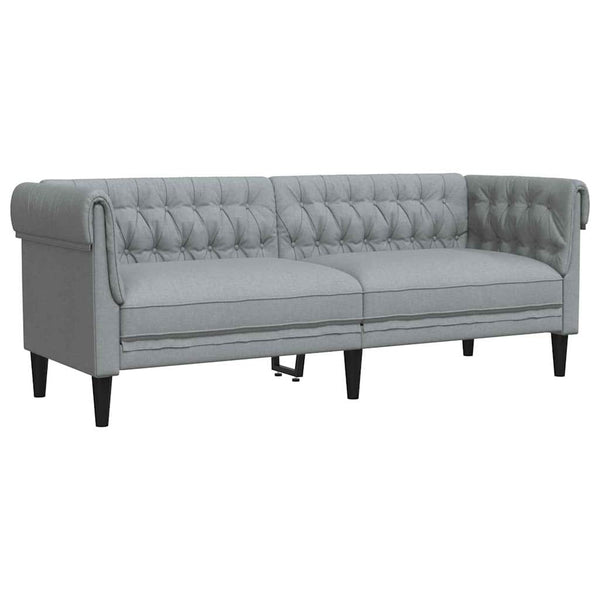 vidaXL Living Room Sofa 3 pcs Light Gray 201.5 x 74.5 x 74.5 cm Fabric