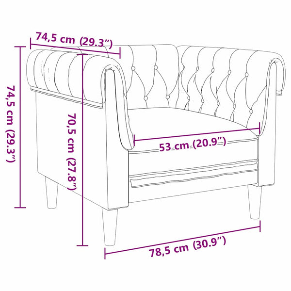 vidaXL Living Room Sofa 3 pcs Light Gray 201.5 x 74.5 x 74.5 cm Fabric
