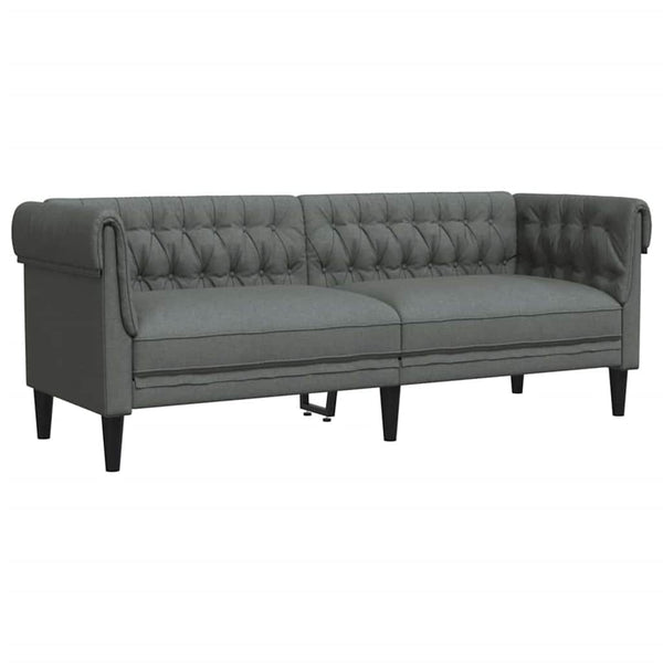 vidaXL Living Room Sofa 3 pcs Dark Grey 201.5 x 74.5 x 74.5 cm Fabric