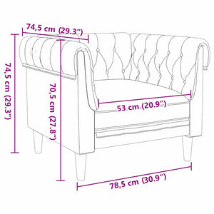 vidaXL Living Room Sofa 3 pcs Dark Grey 201.5 x 74.5 x 74.5 cm Fabric