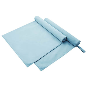 vidaXL Sports Towels 2 pcs Blue 180 x 90 cm Polyester and Polyamide