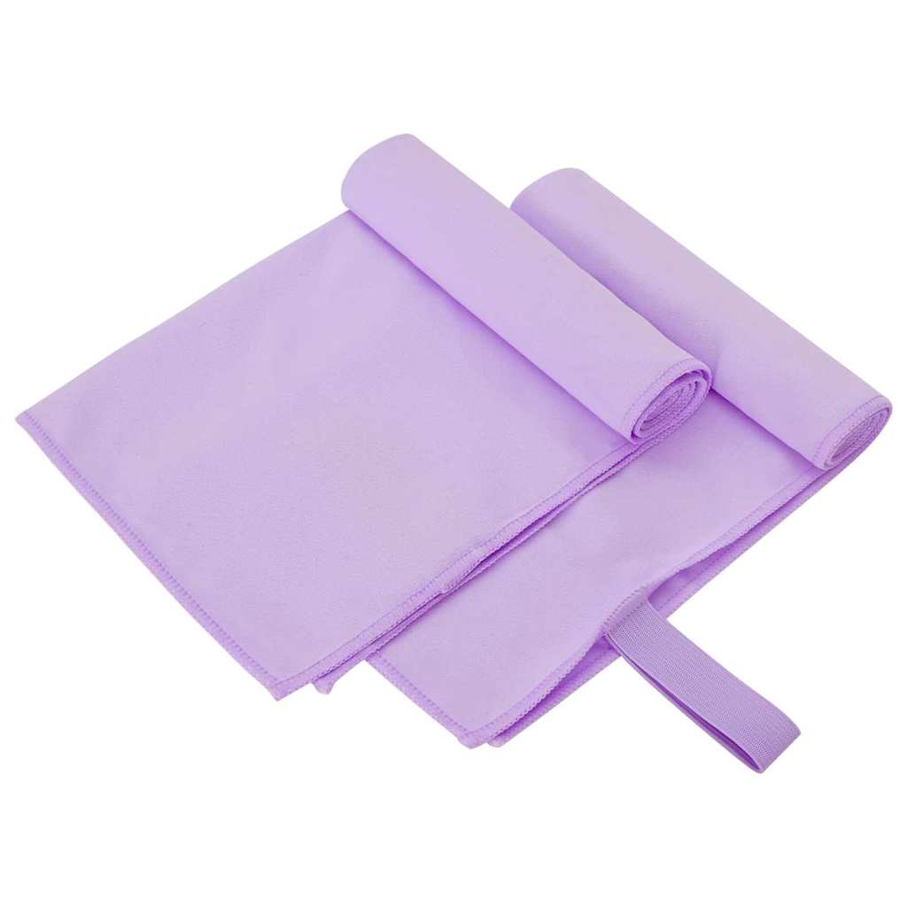 vidaXL Sports Towels 2 pcs Purple 50 x 30 cm Polyester and Polyamide