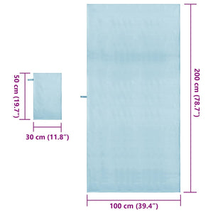 vidaXL Sports Towel Set 2 pcs Blue Fabric