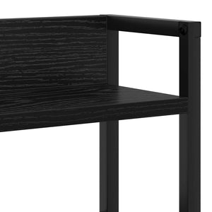 vidaXL Storage Headboard Black Oak Look Engineered Wood